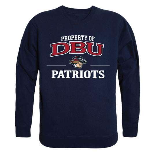 DBU Dallas Baptist University Patriot Property Crewneck Pullover Sweatshirt Sweater Navy-Campus-Wardrobe