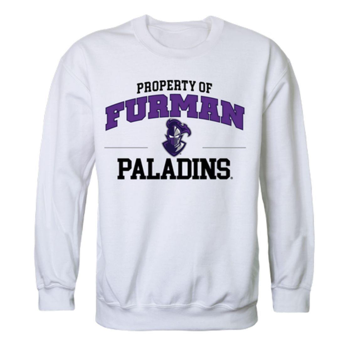 Furman University Paladins Property Crewneck Pullover Sweatshirt Sweater White-Campus-Wardrobe