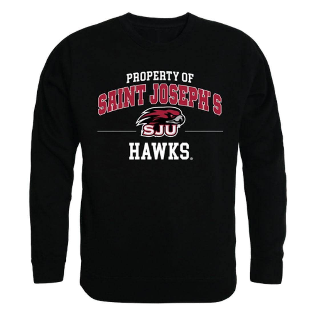 Saint Joseph's University Hawks Property Crewneck Pullover Sweatshirt Sweater Black-Campus-Wardrobe