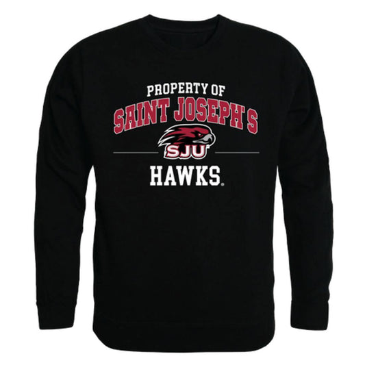 Saint Joseph's University Hawks Property Crewneck Pullover Sweatshirt Sweater Black-Campus-Wardrobe