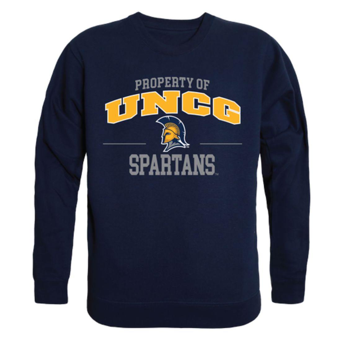 UNCG University of North Carolina at Greensboro Spartans Property Crewneck Pullover Sweatshirt Sweater Navy-Campus-Wardrobe
