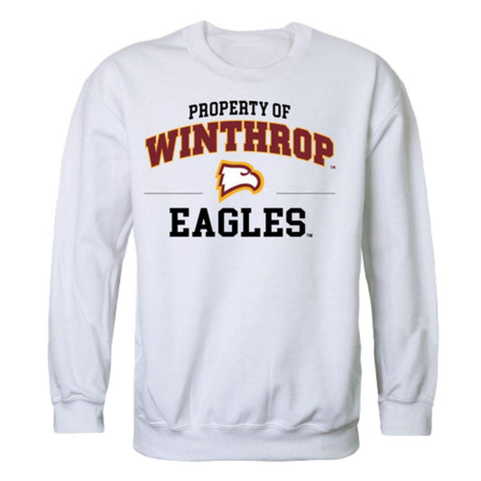 Winthrop University Eagles Property Crewneck Pullover Sweatshirt Sweater White-Campus-Wardrobe