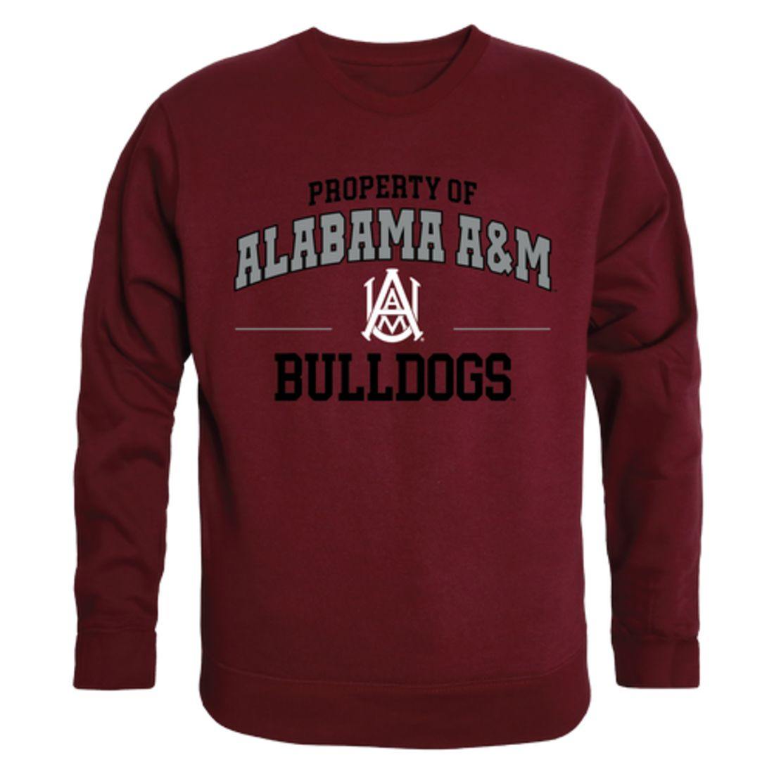 AAMU Alabama A&M University Bulldogs Property Crewneck Pullover Sweatshirt Sweater Maroon-Campus-Wardrobe