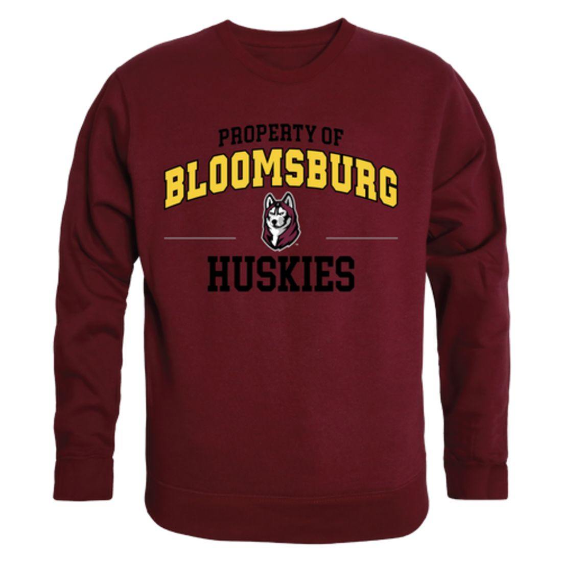 Bloomsburg University Huskies Property Crewneck Pullover Sweatshirt Sweater Maroon-Campus-Wardrobe