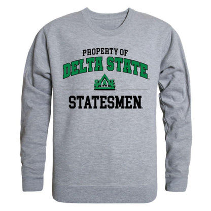 DSU Delta State University Statesmen Property Crewneck Pullover Sweatshirt Sweater Heather Grey-Campus-Wardrobe