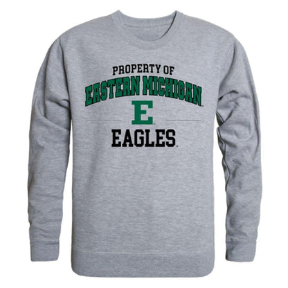 EMU Eastern Michigan University Eagles Property Crewneck Pullover Sweatshirt Sweater Heather Grey-Campus-Wardrobe