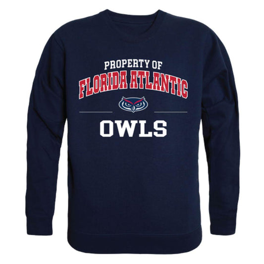 FAU Florida Atlantic University Owls Property Crewneck Pullover Sweatshirt Sweater Navy-Campus-Wardrobe