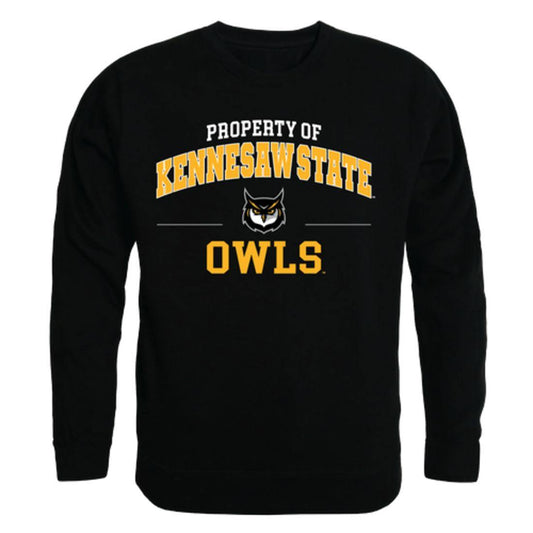 KSU Kennesaw State University Owls Property Crewneck Pullover Sweatshirt Sweater Black-Campus-Wardrobe
