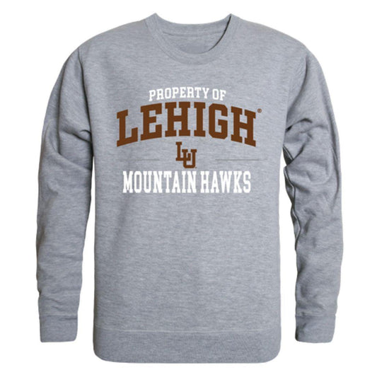 Lehigh University Mountain Hawks Property Crewneck Pullover Sweatshirt Sweater Heather Grey-Campus-Wardrobe