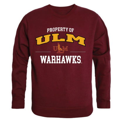 ULM University of Louisiana Monroe Warhawks Property Crewneck Pullover Sweatshirt Sweater Maroon-Campus-Wardrobe