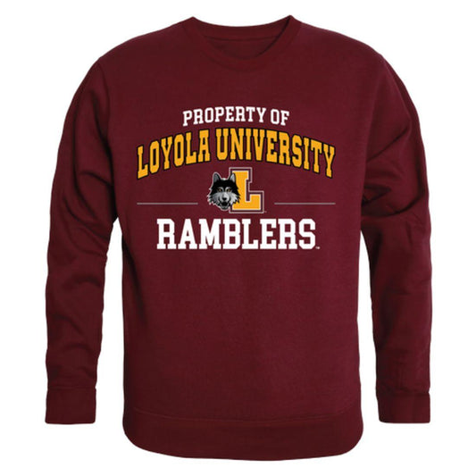 LUC Loyola University Chicago Ramblers Property Crewneck Pullover Sweatshirt Sweater Maroon-Campus-Wardrobe