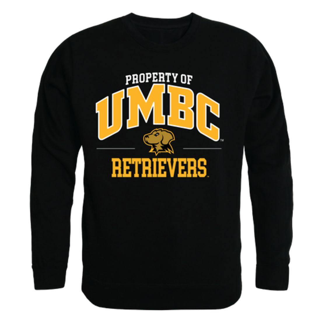 UMBC University of Maryland Baltimore Retrievers Property Crewneck Pullover Sweatshirt Sweater Black-Campus-Wardrobe