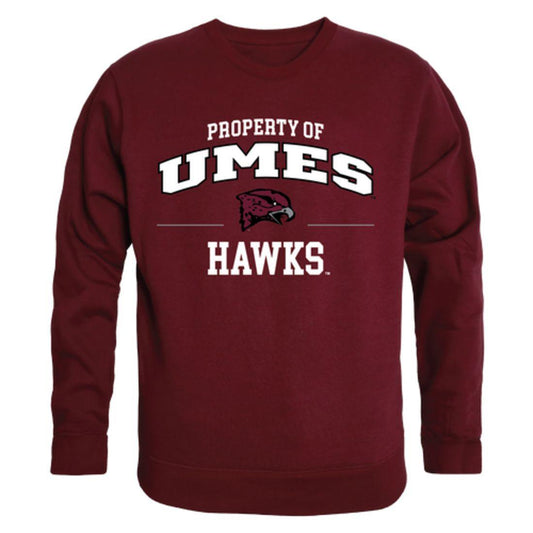 UMES University of Maryland Eastern Shore Hawks Property Crewneck Pullover Sweatshirt Sweater Maroon-Campus-Wardrobe