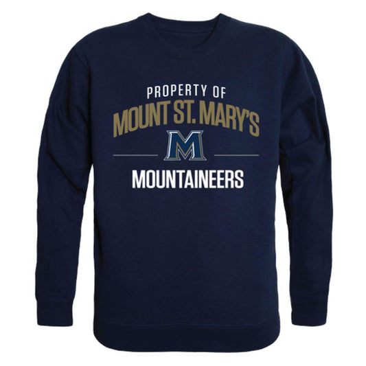 Mount St Mary's University Mountaineers Property Crewneck Pullover Sweatshirt Sweater Navy-Campus-Wardrobe