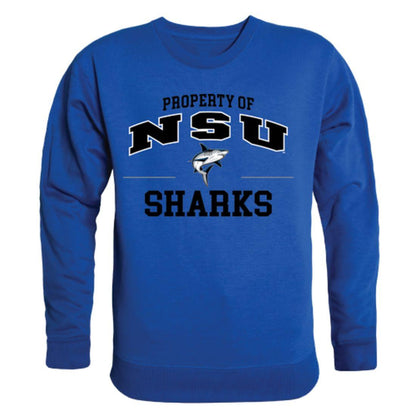 NSU Nova Southeastern University Sharks Property Crewneck Pullover Sweatshirt Sweater Royal-Campus-Wardrobe
