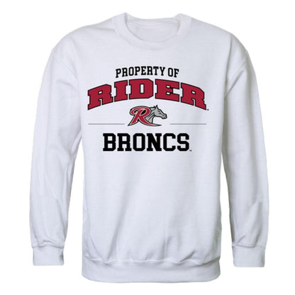 Rider University Broncs Property Crewneck Pullover Sweatshirt Sweater White-Campus-Wardrobe