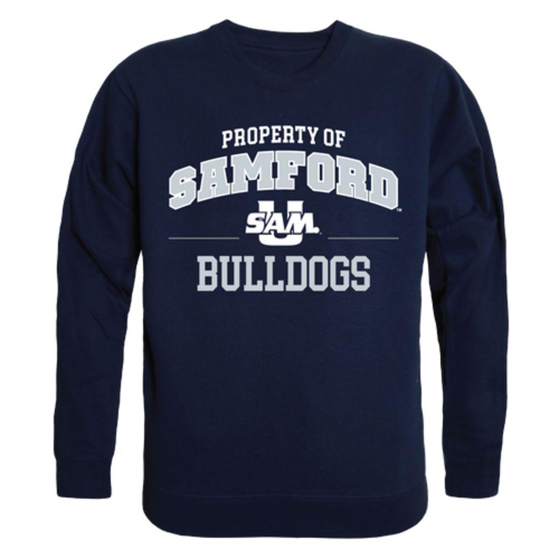 Samford University Bulldogs Property Crewneck Pullover Sweatshirt Sweater Navy-Campus-Wardrobe