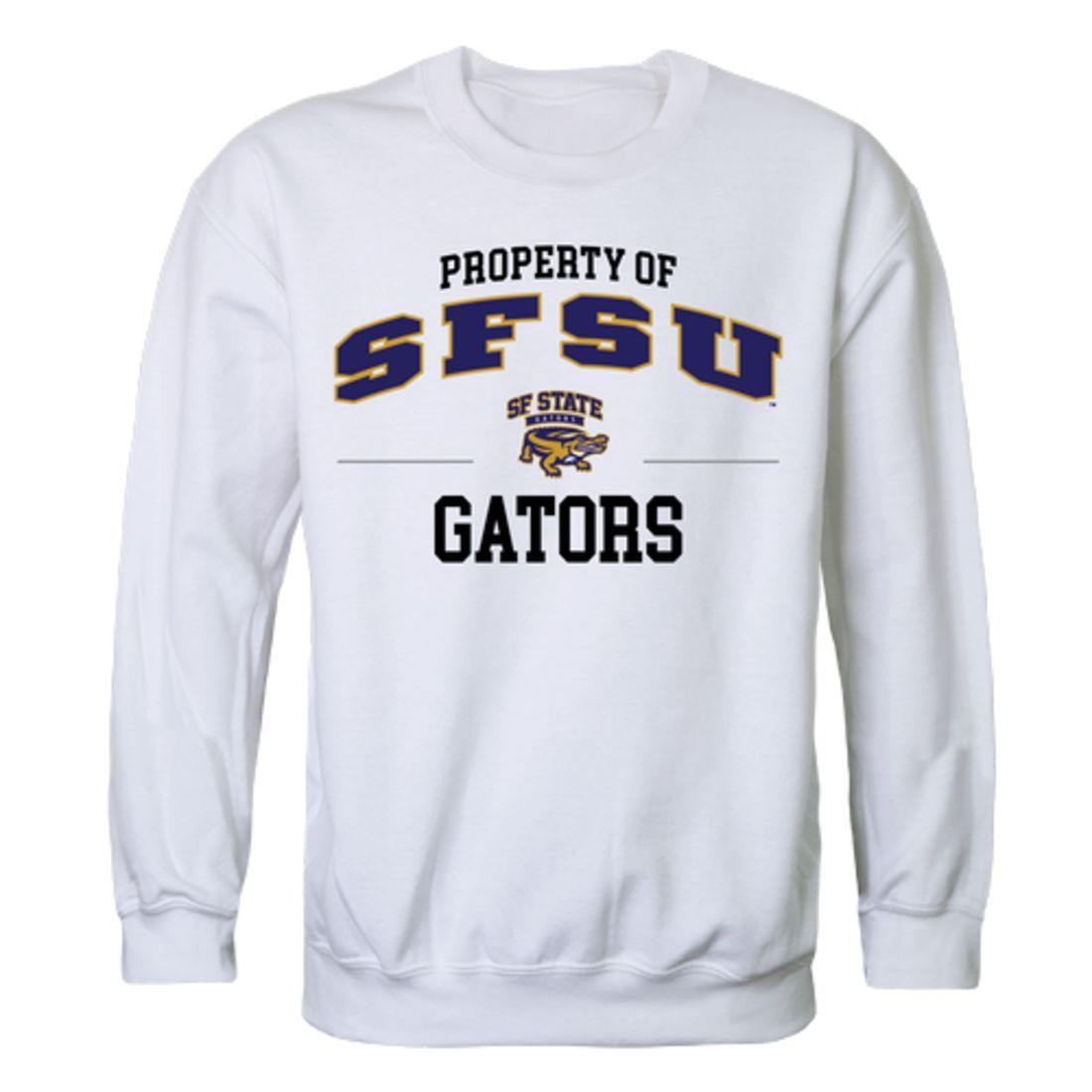 SFSU San Francisco State University Gators Property Crewneck Pullover Sweatshirt Sweater White-Campus-Wardrobe