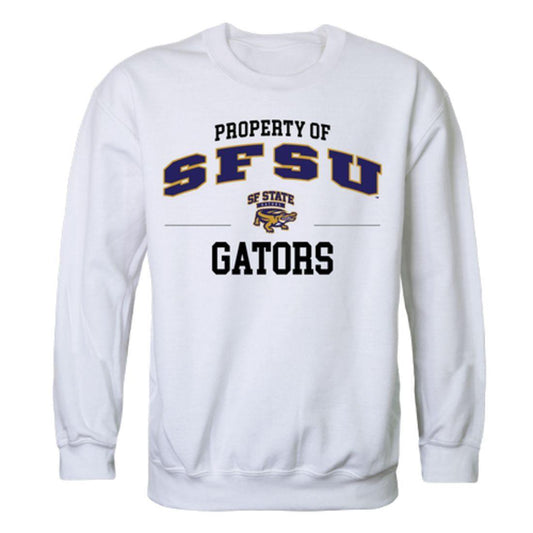 SFSU San Francisco State University Gators Property Crewneck Pullover Sweatshirt Sweater White-Campus-Wardrobe