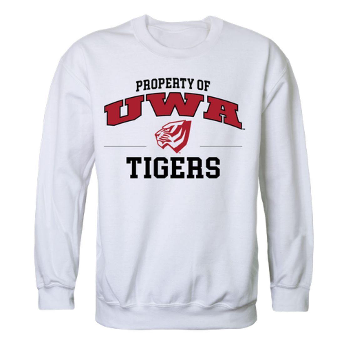 UWA University of West Alabama Tigers Property Crewneck Pullover Sweatshirt Sweater White-Campus-Wardrobe