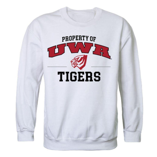 UWA University of West Alabama Tigers Property Crewneck Pullover Sweatshirt Sweater White-Campus-Wardrobe