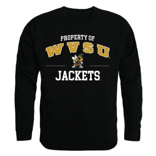 WVSU West Virginia State University Yellow Jackets Property Crewneck Pullover Sweatshirt Sweater Black-Campus-Wardrobe