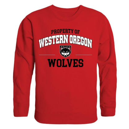 WOU Western Oregon University Wolves Property Crewneck Pullover Sweatshirt Sweater Red-Campus-Wardrobe