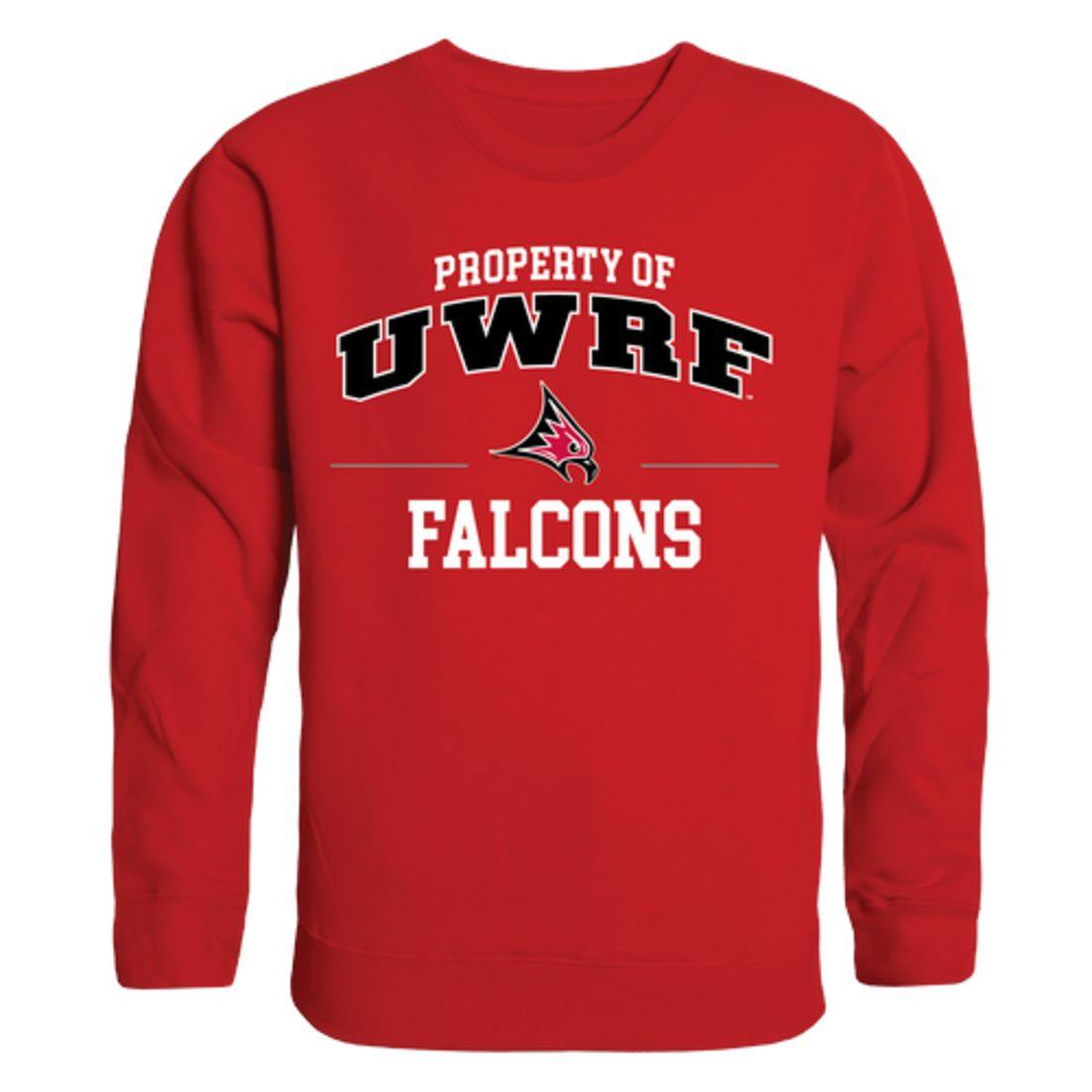UWRF University of Wisconsin River Falls Falcons Property Crewneck Pullover Sweatshirt Sweater Red-Campus-Wardrobe