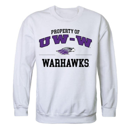 UWW University of Wisconsin Whitewater Warhawks Property Crewneck Pullover Sweatshirt Sweater White-Campus-Wardrobe