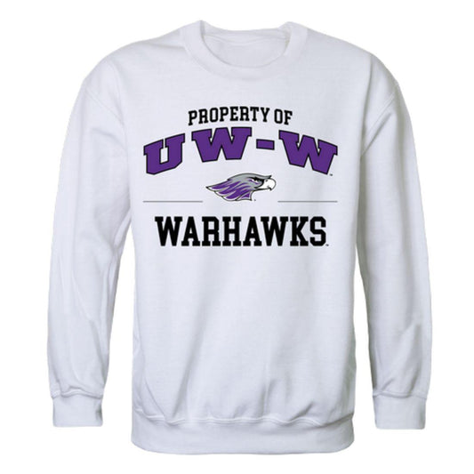 UWW University of Wisconsin Whitewater Warhawks Property Crewneck Pullover Sweatshirt Sweater White-Campus-Wardrobe