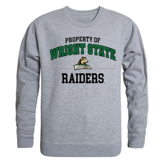 Wright State University Raiders Property Crewneck Pullover Sweatshirt Sweater Heather Grey-Campus-Wardrobe