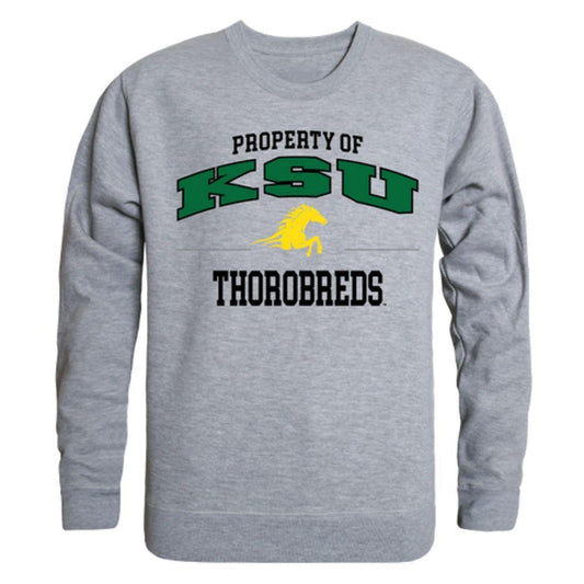 KYSU Kentucky State University Thorobreds Property Crewneck Pullover Sweatshirt Sweater Heather Grey-Campus-Wardrobe