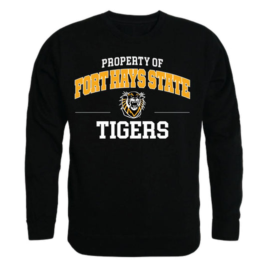 FHSU Fort Hays State University Tigers Property Crewneck Pullover Sweatshirt Sweater Black-Campus-Wardrobe