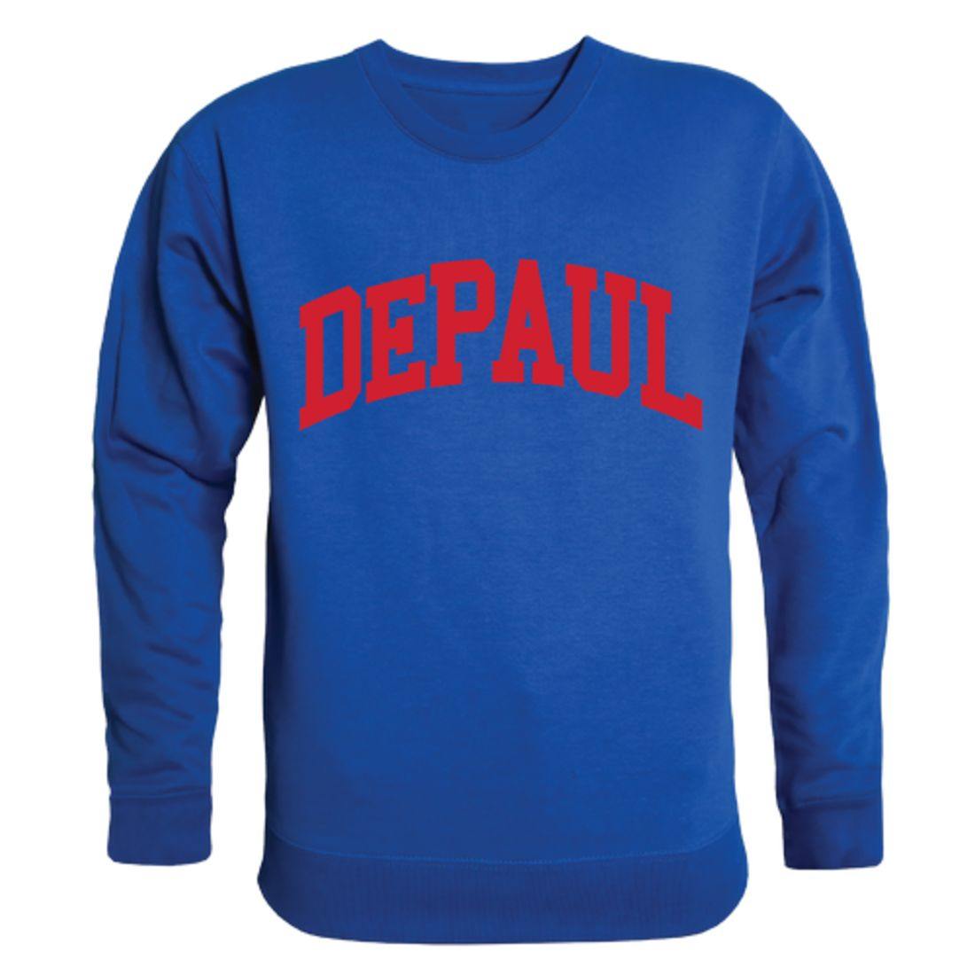DePaul University Blue Demons Arch Crewneck Pullover Sweatshirt Sweater Royal-Campus-Wardrobe