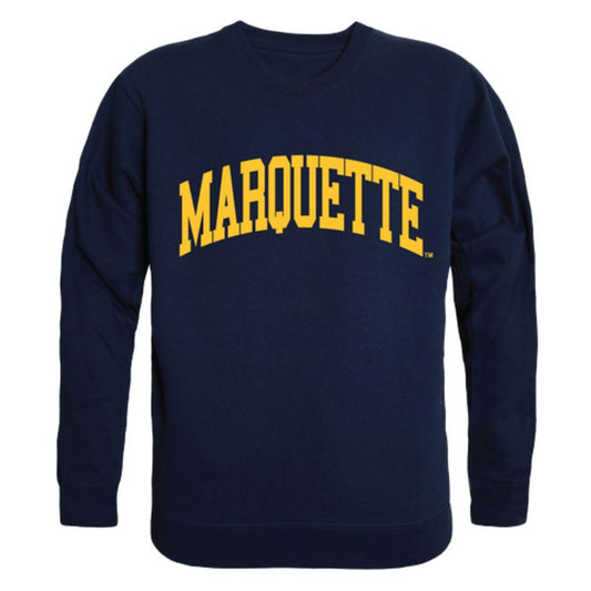 Marquette University Golden Eagles Arch Crewneck Pullover Sweatshirt Sweater Navy-Campus-Wardrobe
