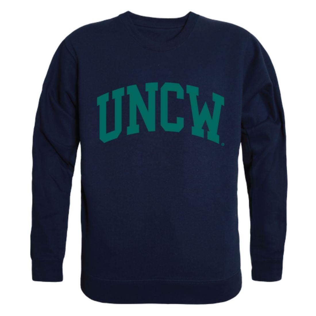 UNCW University of North Carolina Wilmington Seahawks Arch Crewneck Pullover Sweatshirt Sweater Navy-Campus-Wardrobe