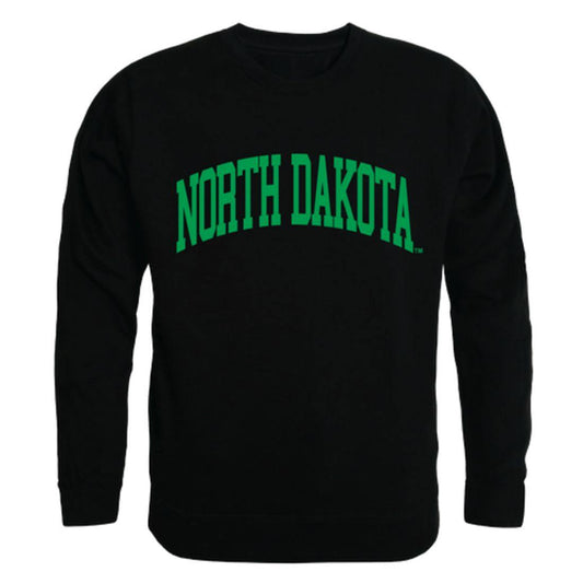 UND University of North Dakota Fighting Hawks Arch Crewneck Pullover Sweatshirt Sweater Black-Campus-Wardrobe