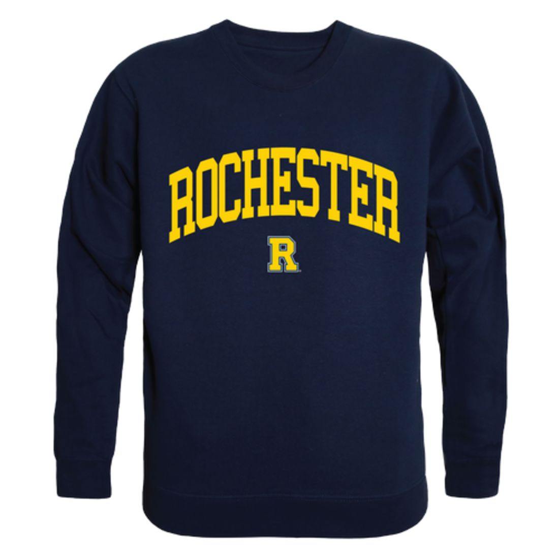 University of Rochester Yellowjackets Arch Crewneck Pullover Sweatshirt Sweater Navy-Campus-Wardrobe