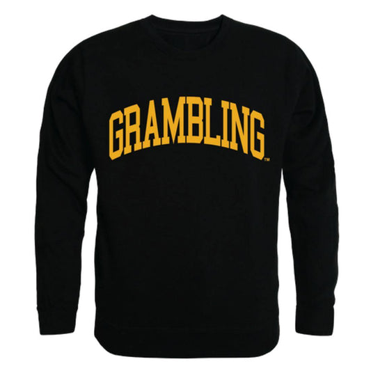 GSU Grambling State University Tigers Arch Crewneck Pullover Sweatshirt Sweater Black-Campus-Wardrobe