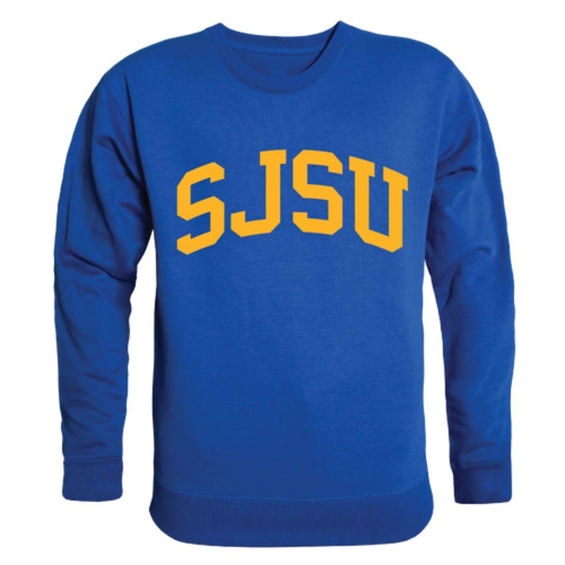 SJSU San Jose State University Spartans Arch Crewneck Pullover Sweatshirt Sweater Royal-Campus-Wardrobe