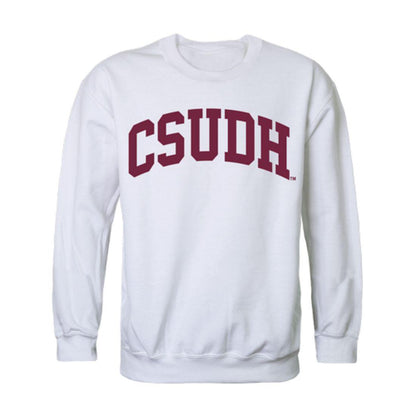 CSUDH California State University Dominguez Hills Toros Arch Crewneck Pullover Sweatshirt Sweater White-Campus-Wardrobe