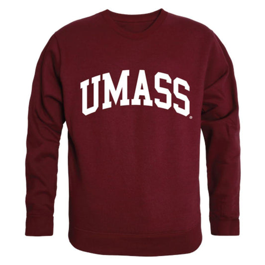 UMASS University of Massachusetts Amherst Minuteman Arch Crewneck Pullover Sweatshirt Sweater Maroon-Campus-Wardrobe