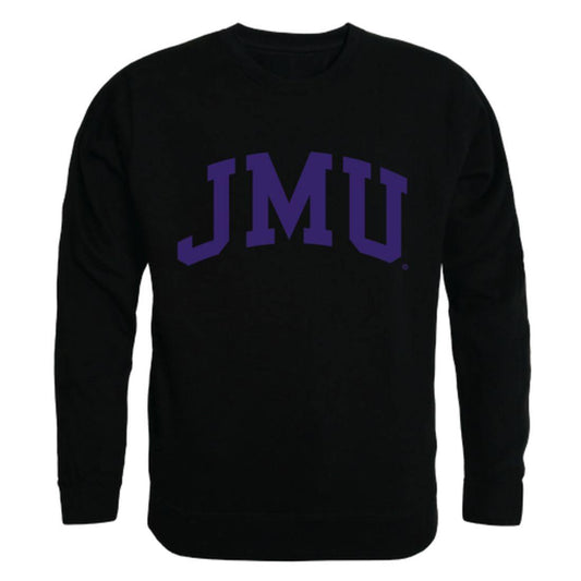 JMU James Madison University Dukes Arch Crewneck Pullover Sweatshirt Sweater Black-Campus-Wardrobe