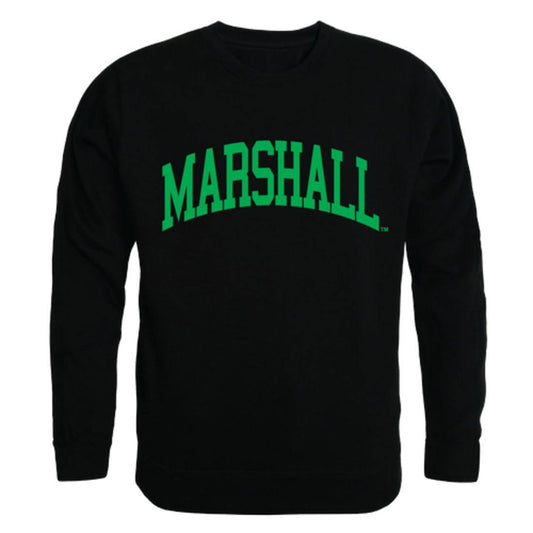 Marshall University Thundering Herd Arch Crewneck Pullover Sweatshirt Sweater Black-Campus-Wardrobe