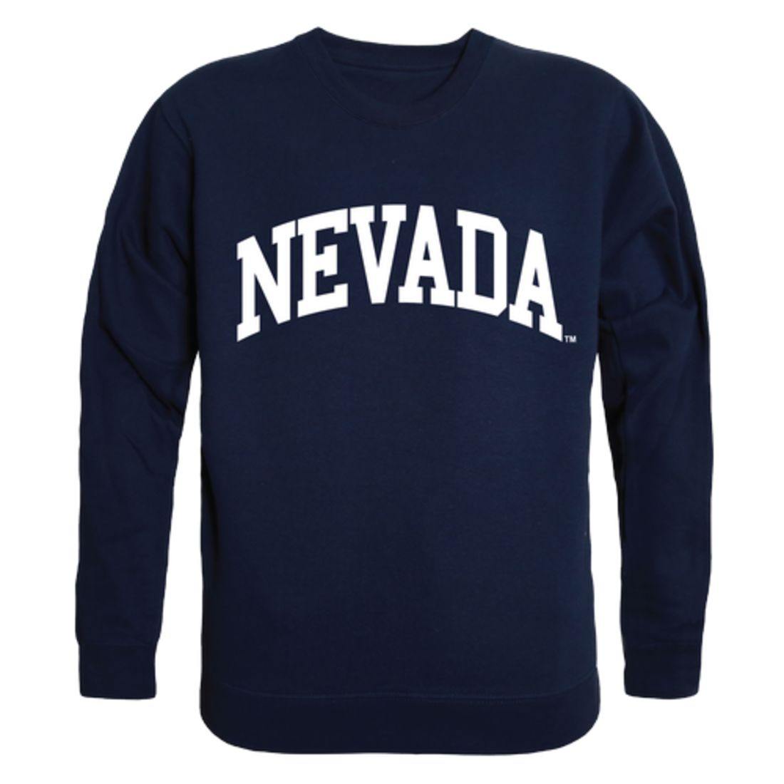 University of Nevada Wolf Pack Arch Crewneck Pullover Sweatshirt Sweater Navy-Campus-Wardrobe