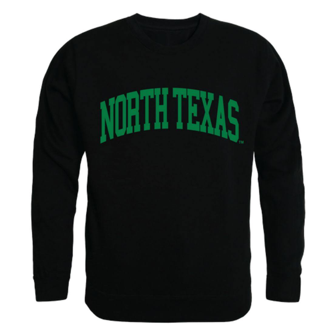 UNT University of North Texas Mean Green Arch Crewneck Pullover Sweatshirt Sweater Black-Campus-Wardrobe