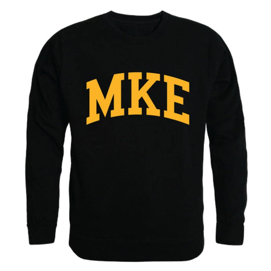 UW University of Wisconsin Milwaukee Panthers Arch Crewneck Pullover Sweatshirt Sweater Black-Campus-Wardrobe