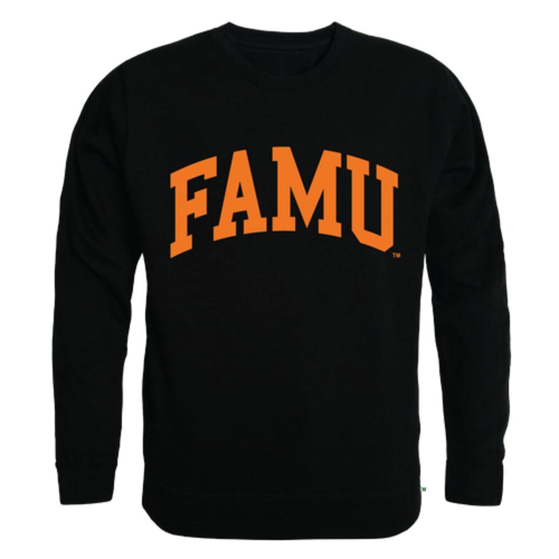 FAMU Florida A&M University Rattlers Arch Crewneck Pullover Sweatshirt Sweater Black-Campus-Wardrobe