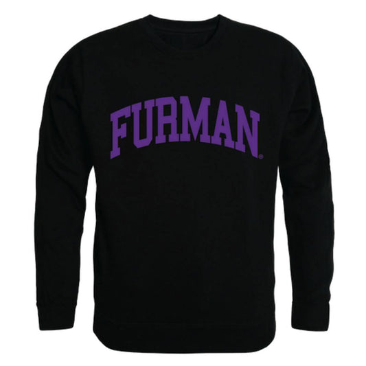 Furman University Paladins Arch Crewneck Pullover Sweatshirt Sweater Black-Campus-Wardrobe