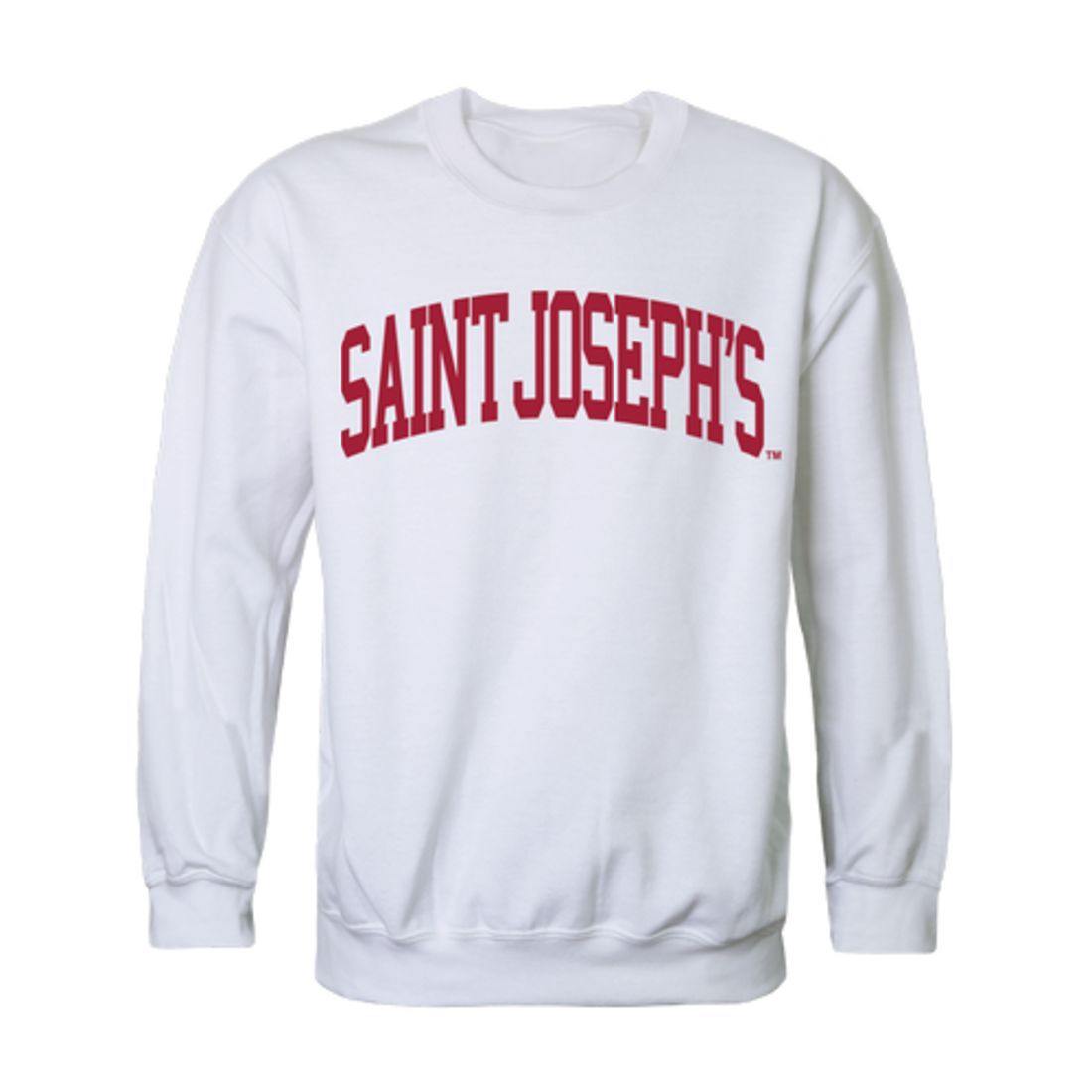 Saint Joseph's University Hawks Arch Crewneck Pullover Sweatshirt Sweater White-Campus-Wardrobe